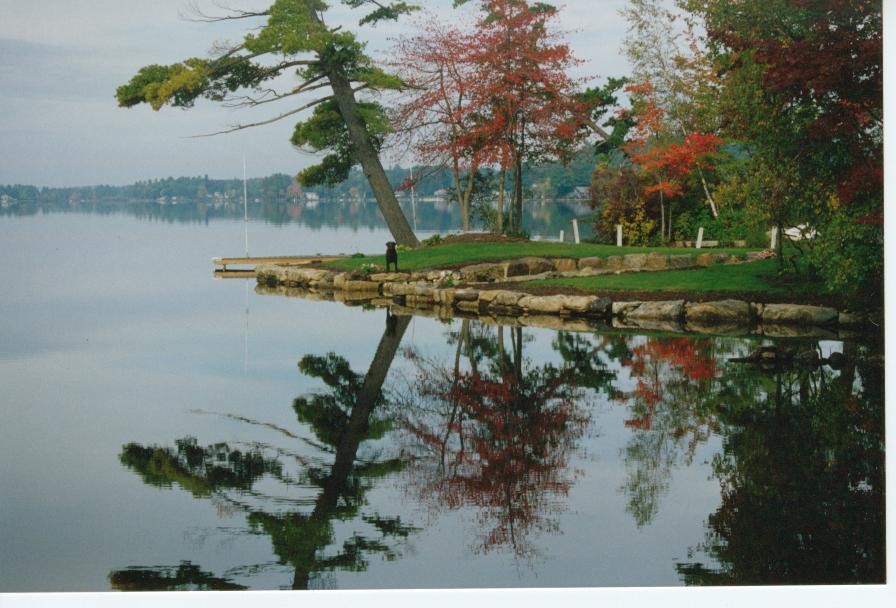 Tasker’s boulder shoreline edge beside Northwood Lake